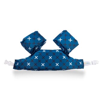 12 HappySwimmer - Puddle jumper zwembandjes/zwemvest voor peuters en kleuters met crosses/kruisjes print