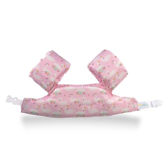 03 HappySwimmer - Puddle Jumper zwembandjes voor peuters en kleuters met Zwaantjes print