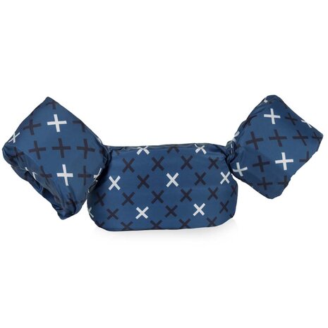 12 HappySwimmer - Puddle jumper zwembandjes/zwemvest voor peuters en kleuters met crosses/kruisjes print