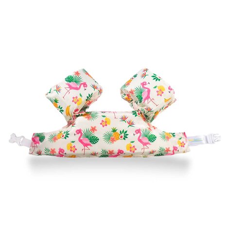 06 HappySwimmer - Puddle Jumper zwembandjes peuters en kleuters met Flamingo print