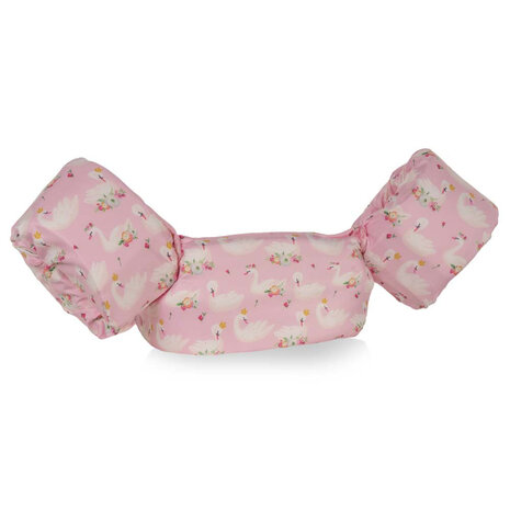 03 HappySwimmer - Puddle Jumper zwembandjes voor peuters en kleuters met Zwaantjes print
