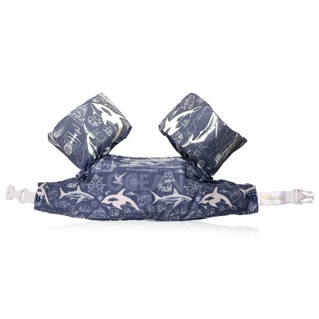 13 HappySwimmer - Puddle jumper zwembandjes/zwemvest voor peuters en kleuters met Ocean print